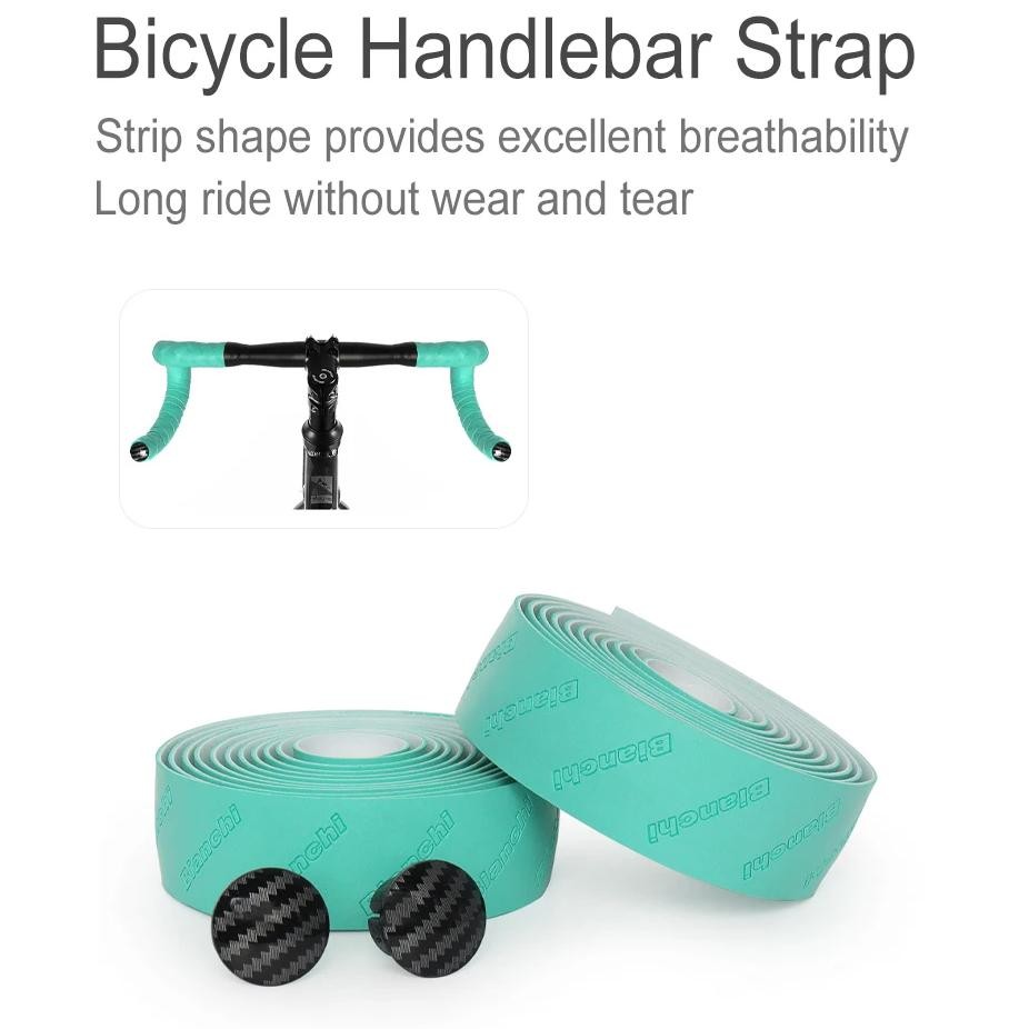 Premium Bianchi Bartape Lilitan Grip Sepeda Balap Blebet Stang Dropbar Bar Tape Roadbike Rb Lipat Li