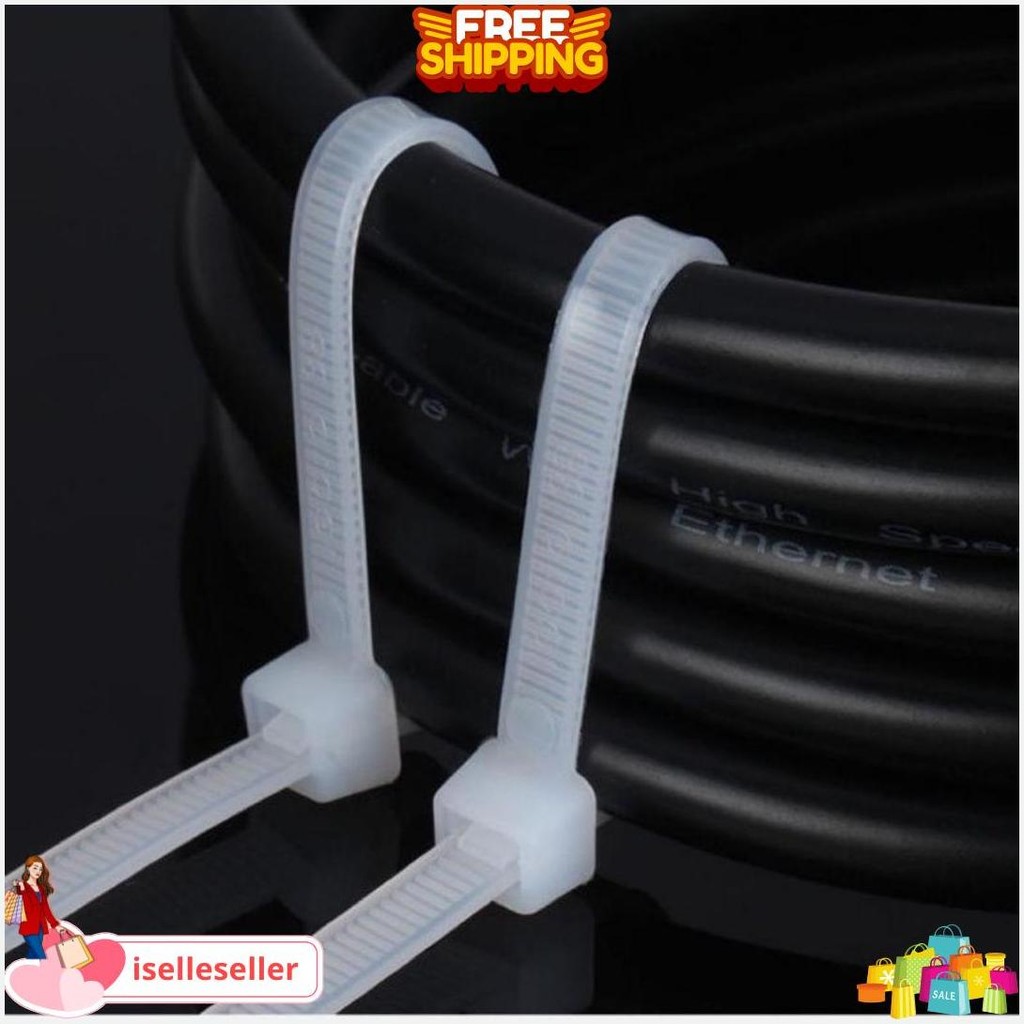 

Kabel Ties Putih 1Pack Isi 100Pcs / Kabel Ties 2.5/3.6X100/150/200/250/300 Kabel Pengikat Siap Kirim