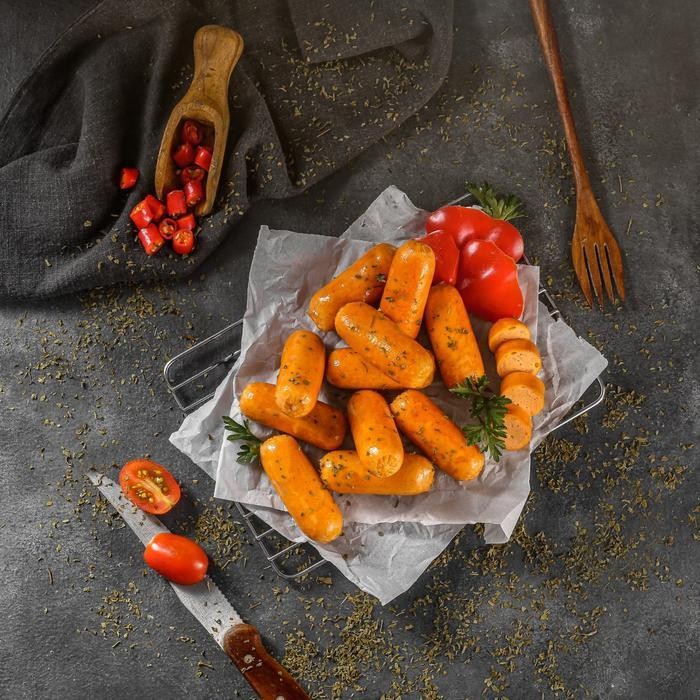 

ES BARTOZ SOSIS COCKTAIL FRANKFURTER 500 GR, sosis tanpa dikupas dengan casing warna merah sehat dan halal Makanan Frozen Meat Daging Food Seblak