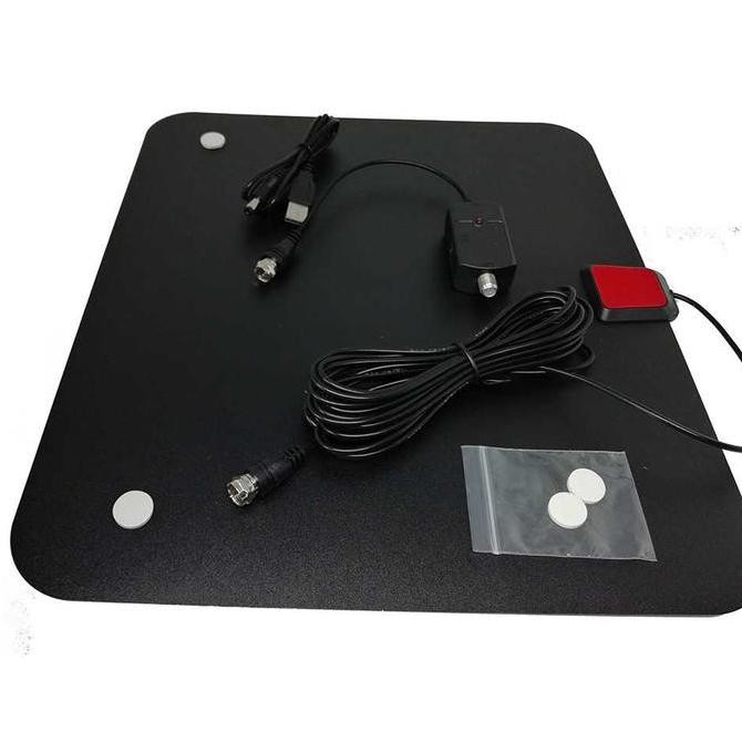 Antena Tv Digital + Adapter + Penguat Sinyal Booster Led Antenna Indor