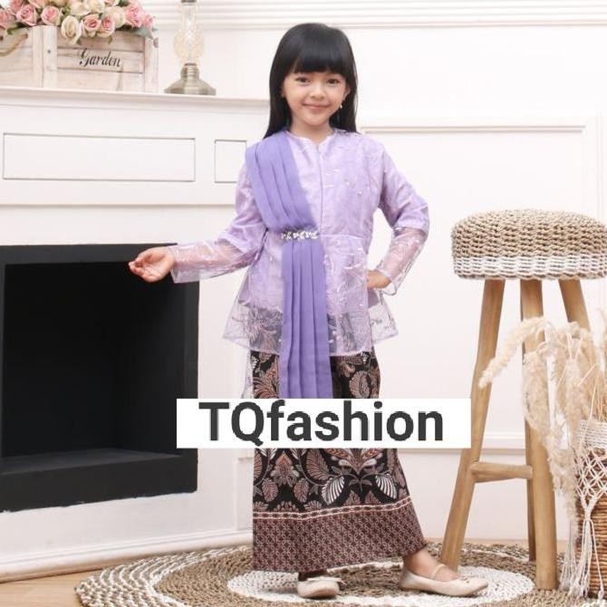 DV102 >> baju brokat anak umur 8-10 tahun kebaya anak perempuan pakaian pesta