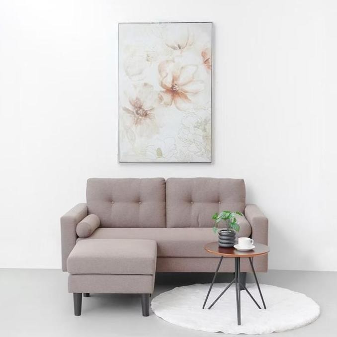 lge Informa Pluto Set Sofa Fabric 2 Seater Dengan Bangku - Cokelat