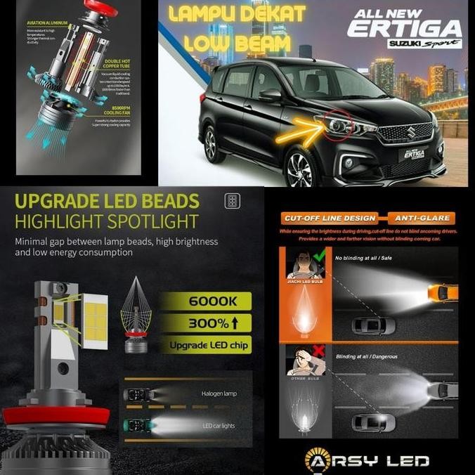 TERBARU - Lampu Utama LED H all new Ertiga Foglamp Kabut X Super Terang Car