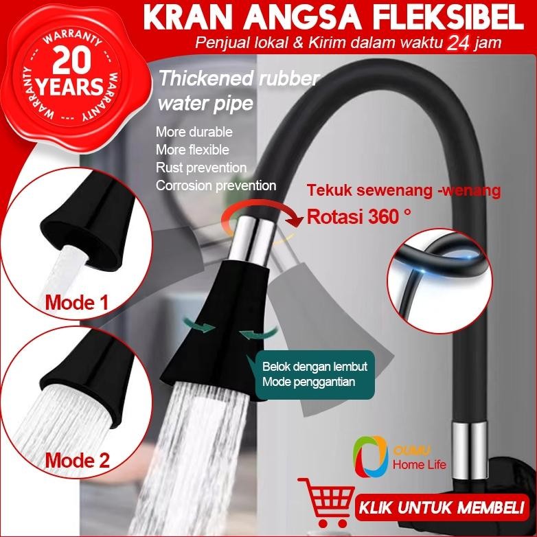 TERMURAH Kran Angsa Fleksibel/Kran Cuci Piring Hitam/Kran Cuci Piring Dinding/Kran Wastafel/Kran Air