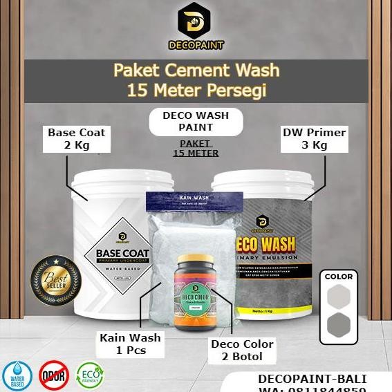 TERBARU - Paket Cement Wash 15 Meter | Deco Wash Paint Cement Effect