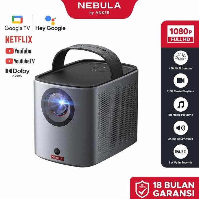 TERMURAH - ANKER NEBULA PROJECTOR MARS 2 PRO 500 ANSI ANDROID 7.1