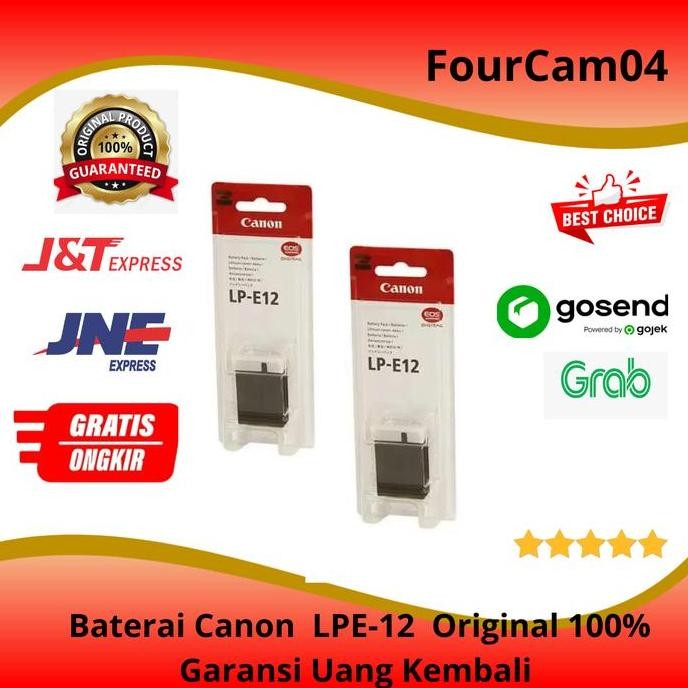 TERBARU - Baterai Canon LPE12 Original 100% For Eos M/M10/M100/M200/M50/100D