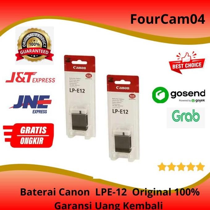 TERBARU - Baterai Canon LPE12 Original 100% For Eos M/M10/M100/M200/M50/100D
