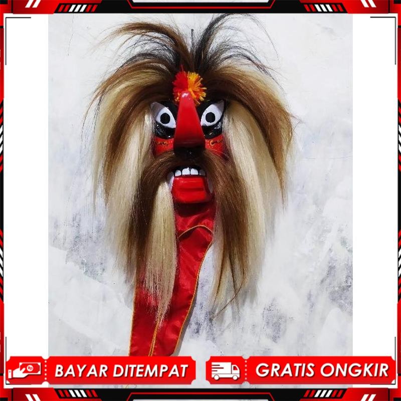 - HARGA TERMURAH  - BUJANG GANONG/GANONGAN GRADE A / Ganongan Jambul / topeng ganong pakem/ganongan 