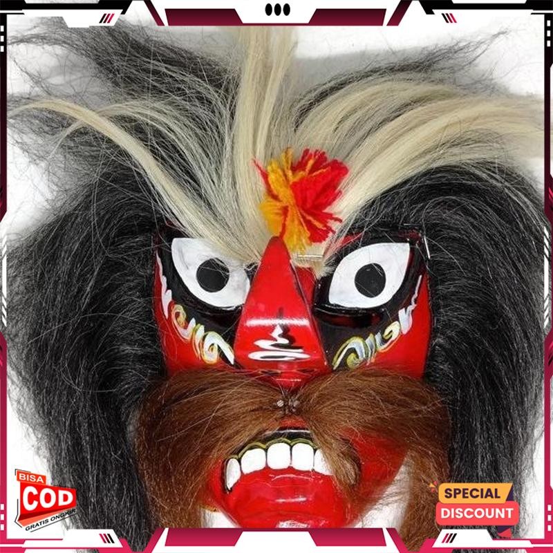 - Terjamin ,,, - BUJANG GANONG/GANONGAN GRADE A / Ganongan Jambul / topeng ganong pakem/ganongan pak