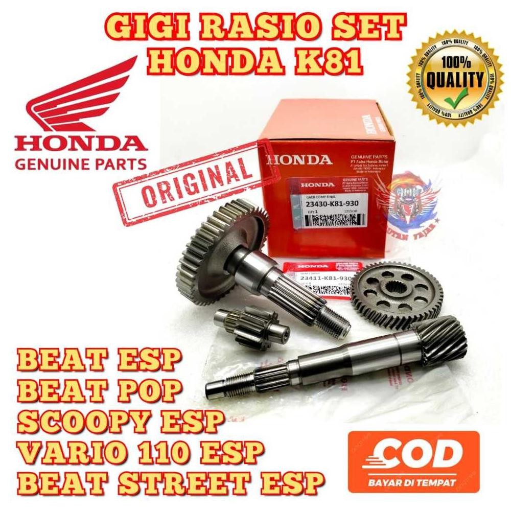 Gi rasio set Beat esp Beat street esp Beat pop Scoopy esp Vario 110 esp gear rasio set , gir rasio g
