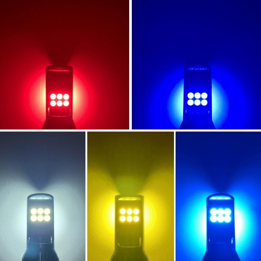 Foglamp Led Mobil 12-24V 1H8 H9 H11 Super Terang Foglamp 1 pcs/2pcs Two Color Foglamp Mobil
