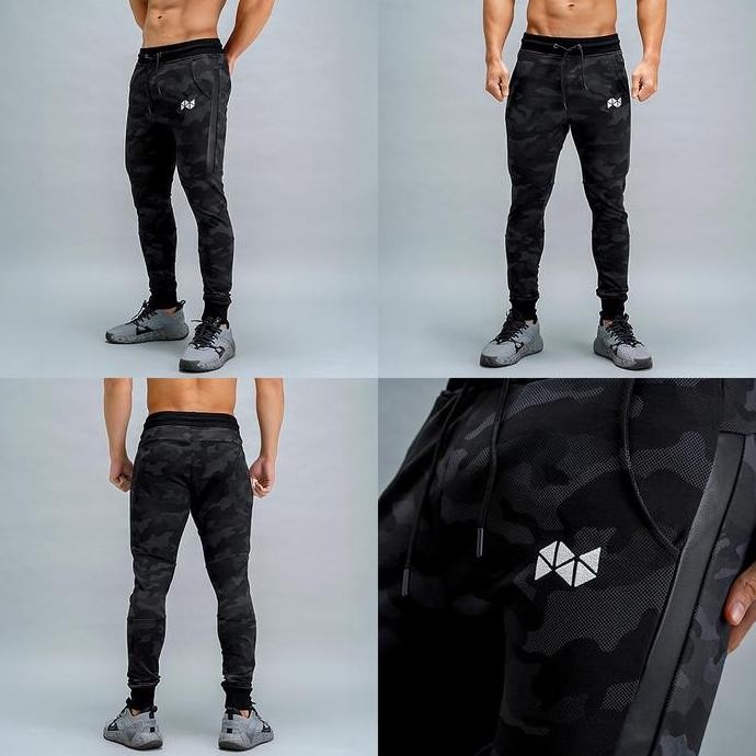 NEVERES Leather Stripe Jogger