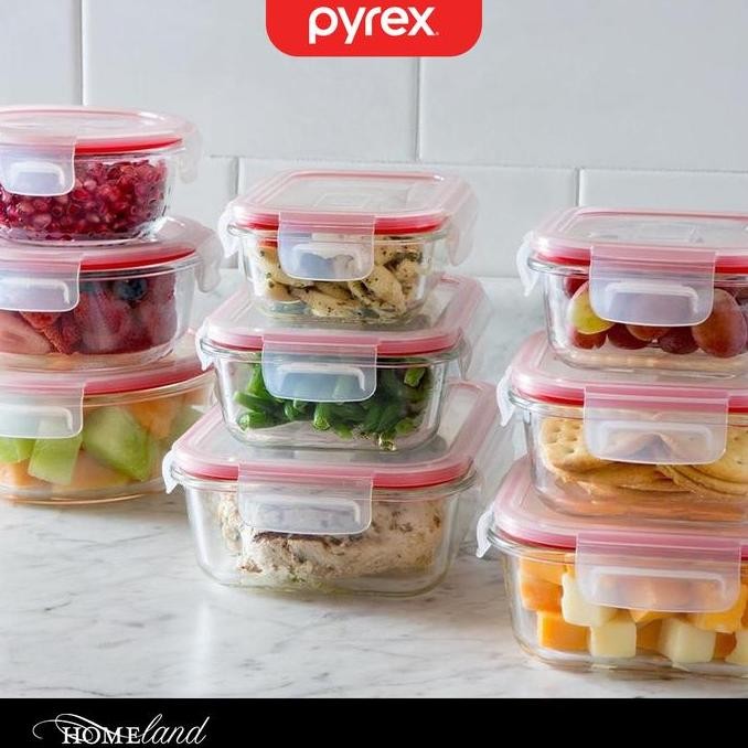 TERMURAH - Pyrex Easy Vent Glass Storage Container / Wadah Penyimpanan Kaca / Toples Kaca