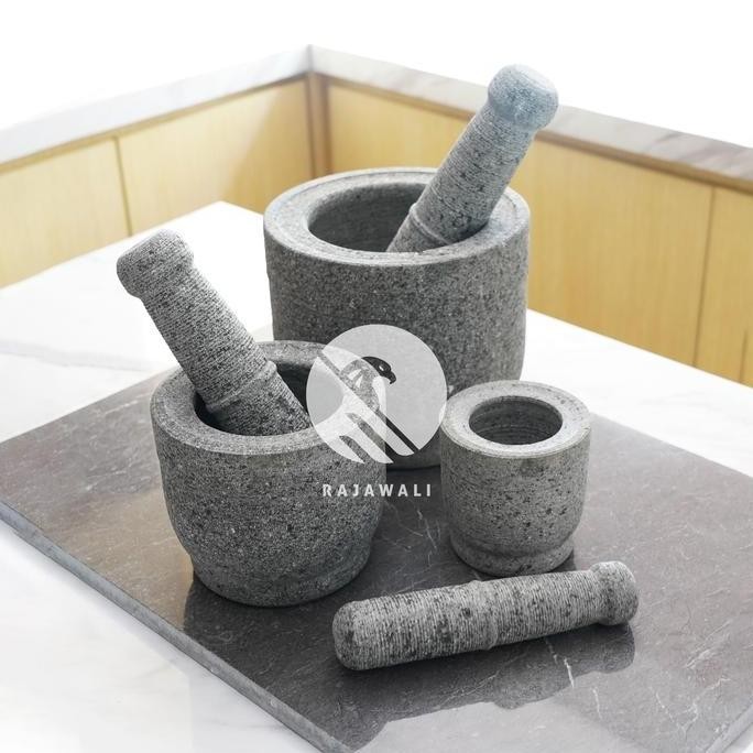 TERLARIS - Lumpang / Alu / Alat Penumbuk Bumbu Dapur Batu Asli