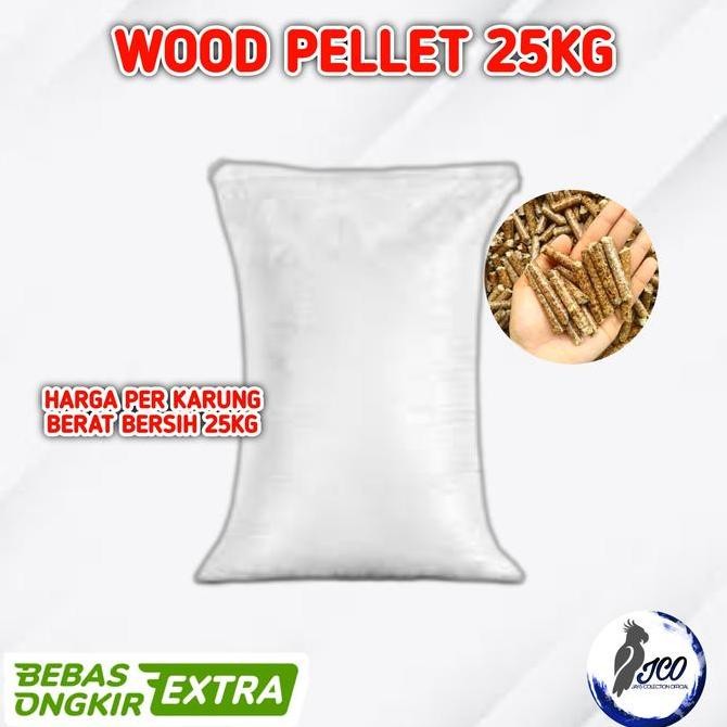 WOOD PELLET 25KG WOOD PELLET KARUNGAN PELET KAYU KUCING ALAS KANDANG