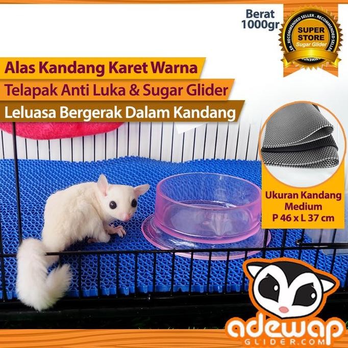 Alas Kandang Karet Tatakan Kotoran Hewan Sugar Glider Kucing Musang