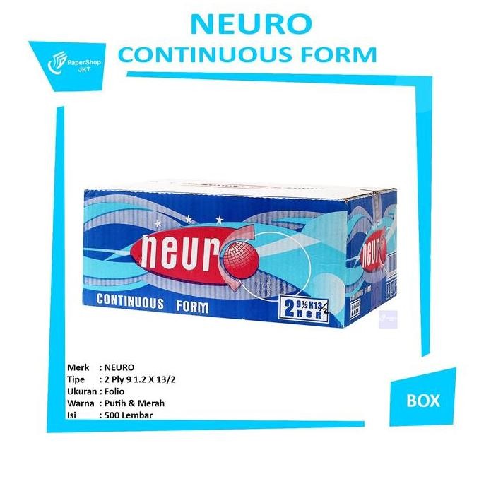 

NEW Continous Form 91/2 x 13/2 2 Ply ( FOLIO ) Neuro NCR / Kertas Komputer