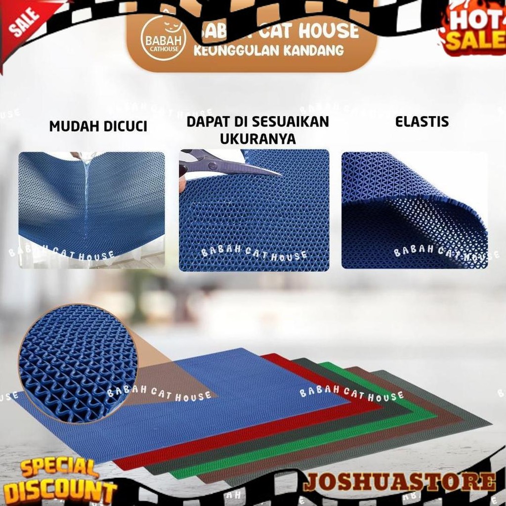 Gratis ongkir KARPET ALAS KANDANG Kucing Kasur Anjing Tatakan Kelinci Underpad Hewan Empuk Karet Pas