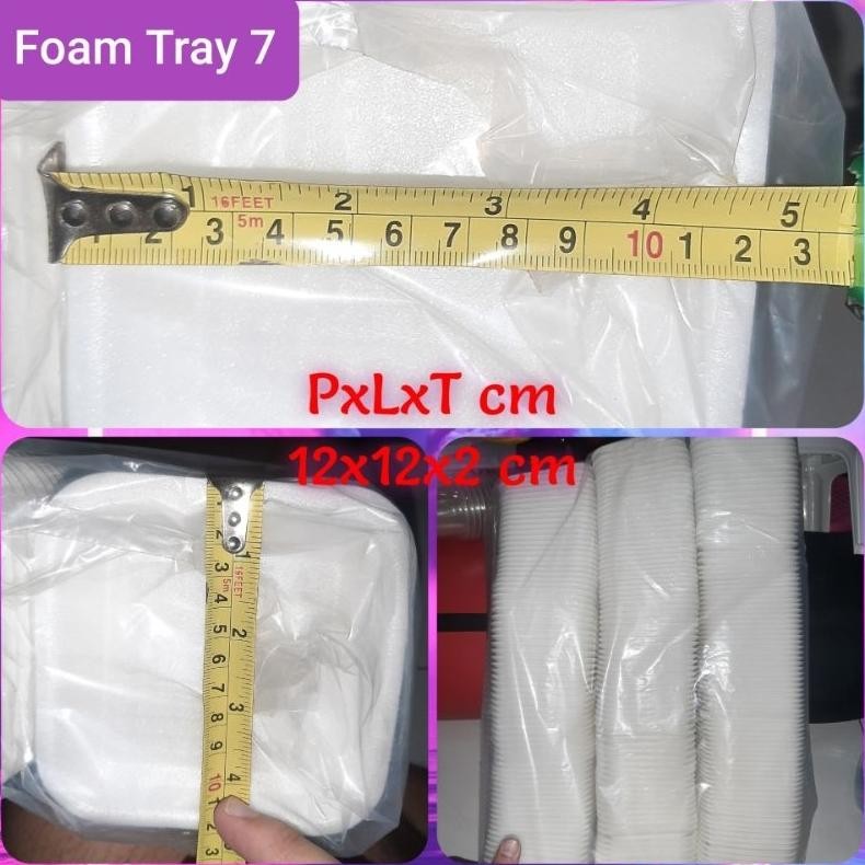 Foam Tatakan Makanan Tray 7 (250pcs)