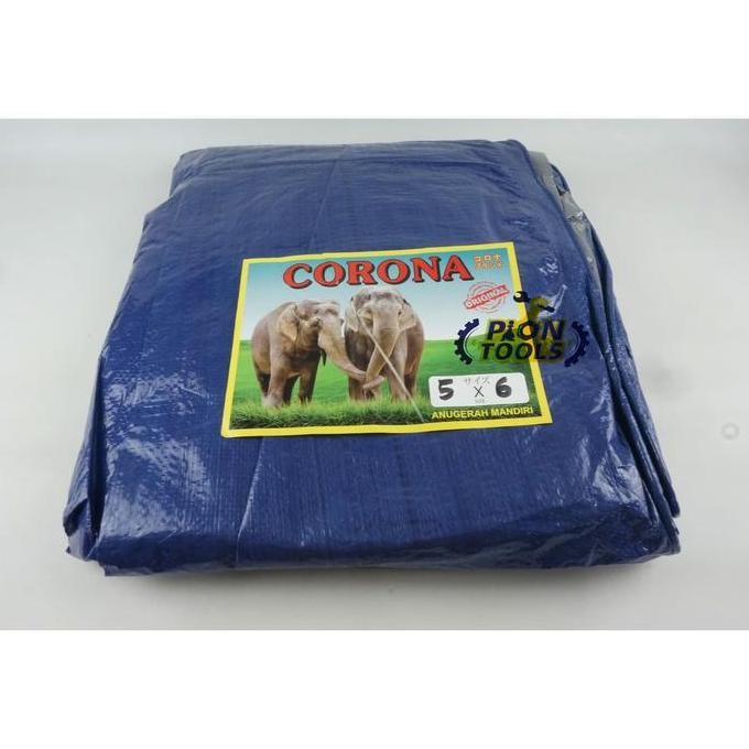 TERBARU - Terpal A2 5x6 Corona 2Gajah (b/s) Terpaulin Terpal plastik Terpal kola