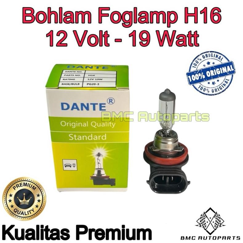Bohlam Halogen H16 12V 19W - Lampu Kabut / Foglamp Mobil H16 Dante