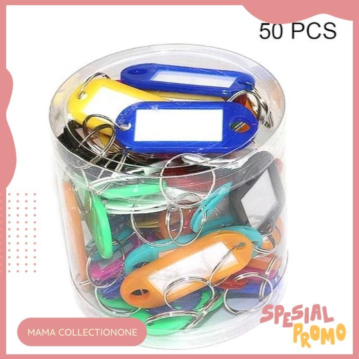 GANTUNGAN KUNCI LABEL NAMA KEY RING PLASTIK NAME TAG KEYCHAIN PERSONALISASI PENAMAAN KODE BARANG KEC