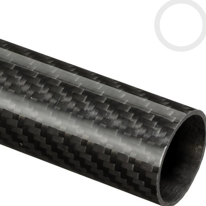 (Good) 1meter Pipa carbon tube karbon tube OD 30mm ID 28mm tebal 1mm 3K GLosy