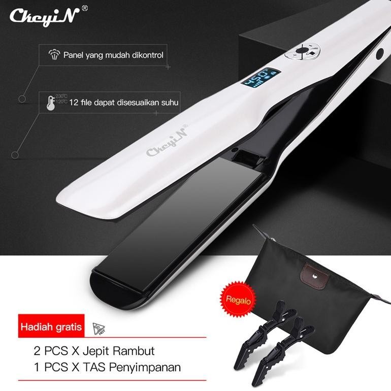 Catokan CkeyiN Dengan Layar LCD Pengunci Cerdas PTC Catokan Rambut Catokan / Pengeriting Rambut HS29