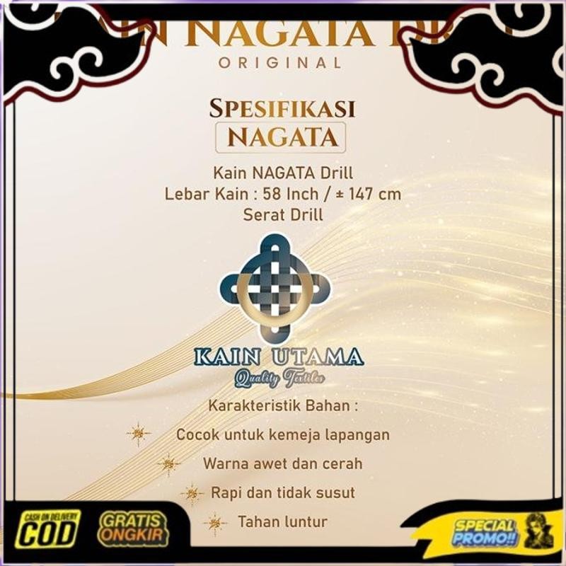 New Stock Kain Kain Utama Kain Nagata Drill Japan Drill Bahan Seragam Eceran Meteran