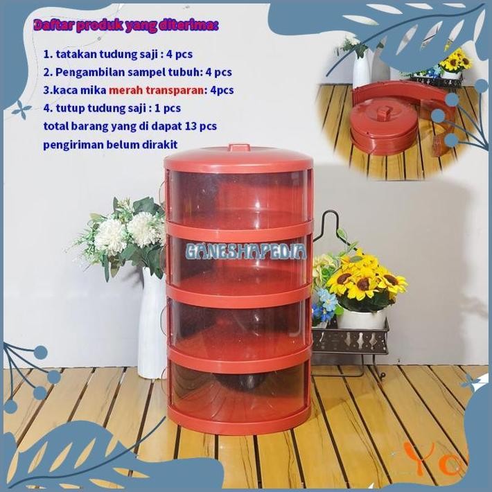 uy-23 Ah67 SD83 Tudung Saji 4 Susun / Food Storage 4 Susun / Rak Penyimpanan Makanan 4 Susun Tingkat