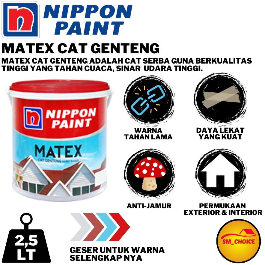 CAT GENTENG MATEX NIPPON PAINT CAT GENTENG 2,5LT MATEX CAT GENTENG