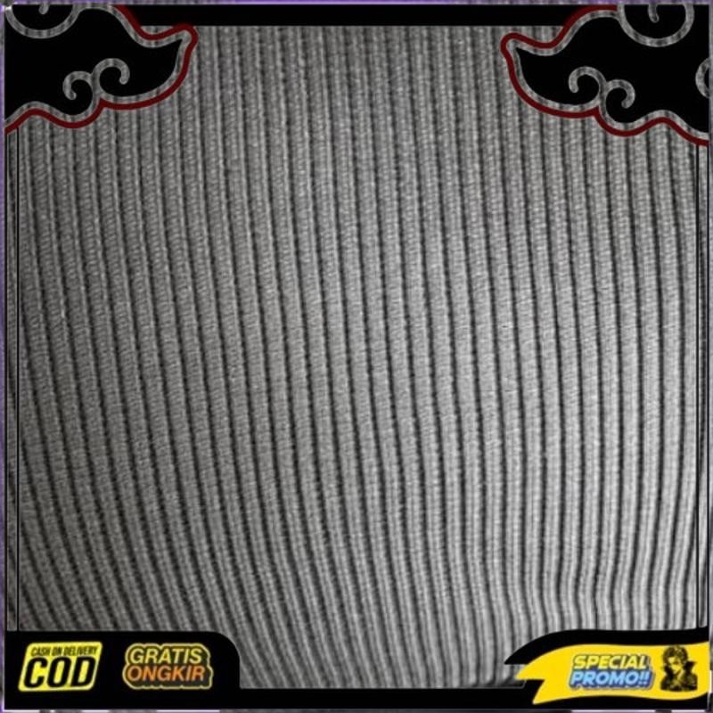 Offer Discount Kain Rib Bur Babat 2X1 Bahan Polyester Tebal Warna Hitam Abu Muda Navy Coklat
