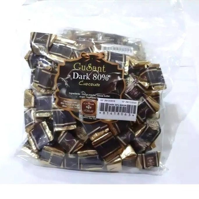 (Good) Dark Coklat Kubus 80% Curah 500gr - Kampung Coklat