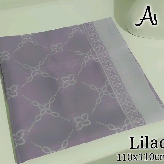 (Good) Hijab Segiempat Motif Purple Series/Ungu/Lilac/Lavender/Plum