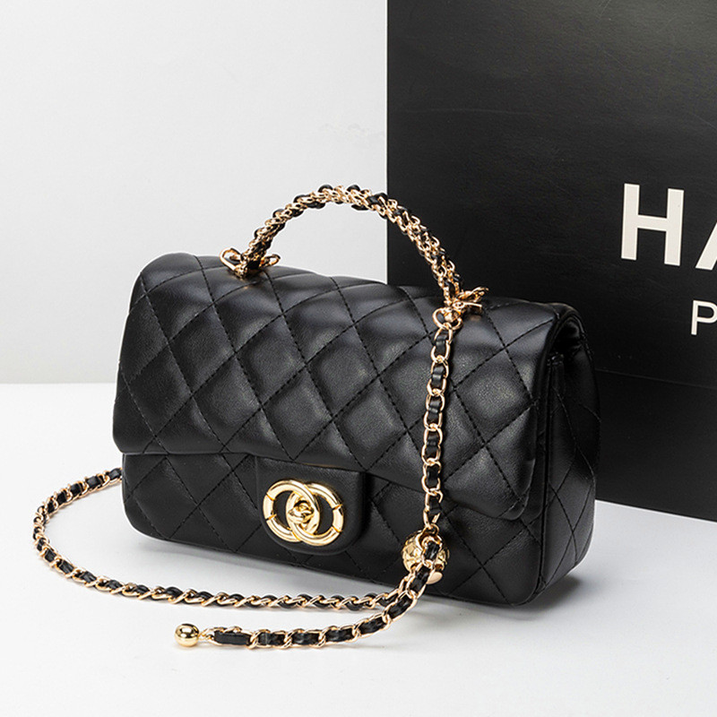 Women's Bag2024New Trendy Genuine Leather Chanel-Style Single Shoulder Crossbody Handbag with Small 