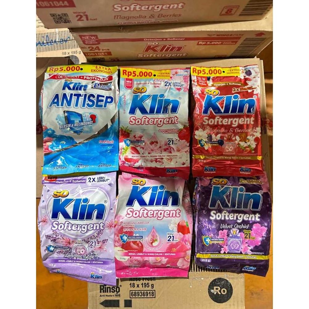 Promo Soklin Softergent Bubuk Kemasan 5000 Kardus 1 Dus Promo