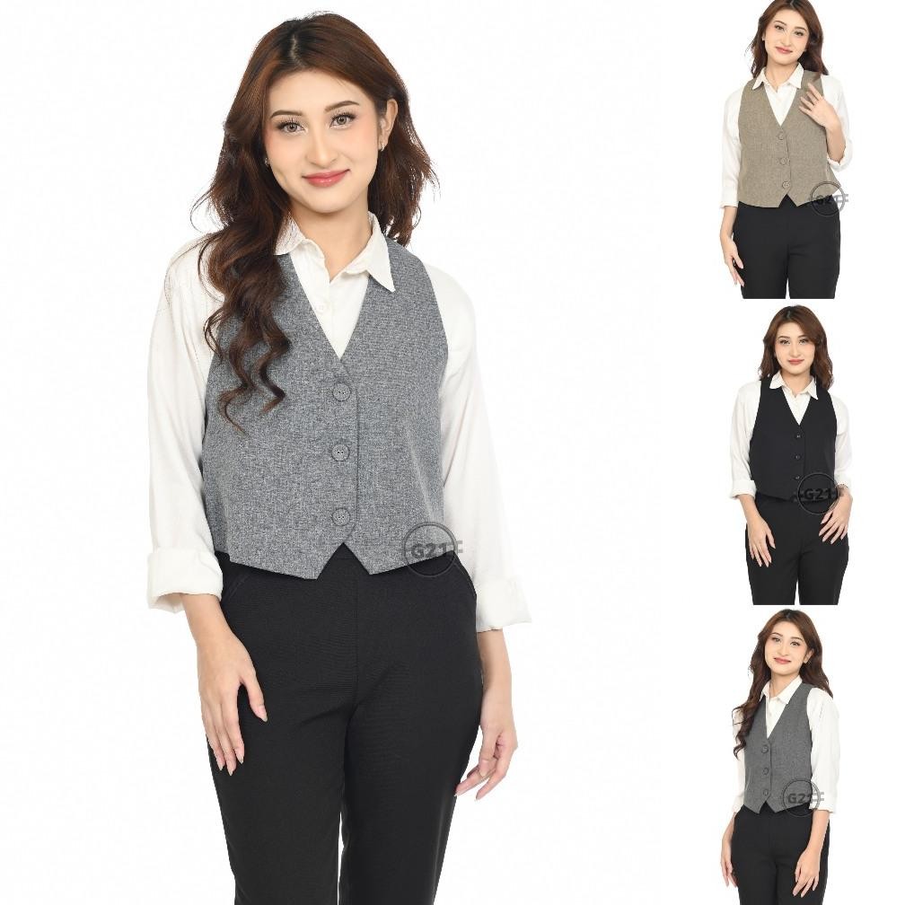 Rompi Vest Formal Wanita Untuk Kerja Kantor dan Kasual Bahan Import Premium Hight Quality