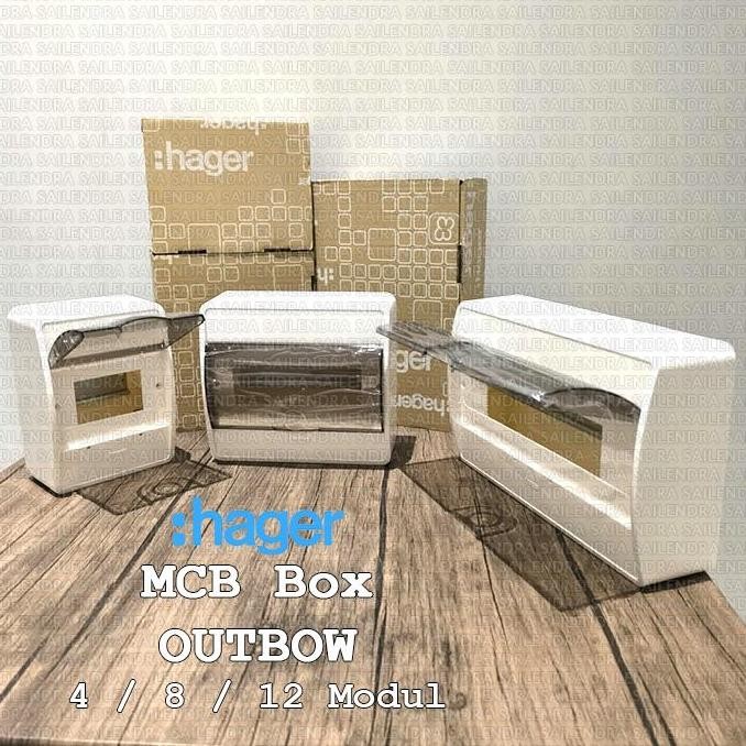 Termurah Hager Mcb Box Outbow 4 Modul Vs104Tva / 8 Modul Vs108Tva / 12 Modul Vs112Tva Mcb Panel Surf
