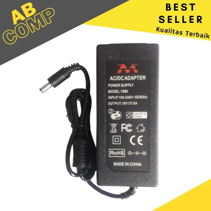 {{{{{{] Adaptor 16V - 5A Merk M for Keyboard YAMAHA | Jack standart 5.5x2.1 mm - Original