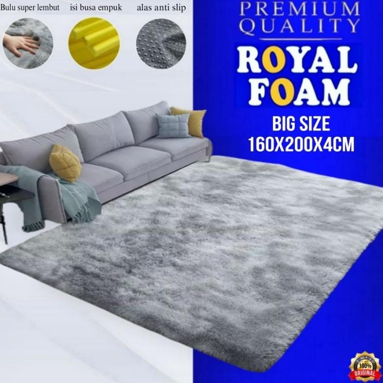Karpet bulu empuk ukuran besar 200x160x4cm