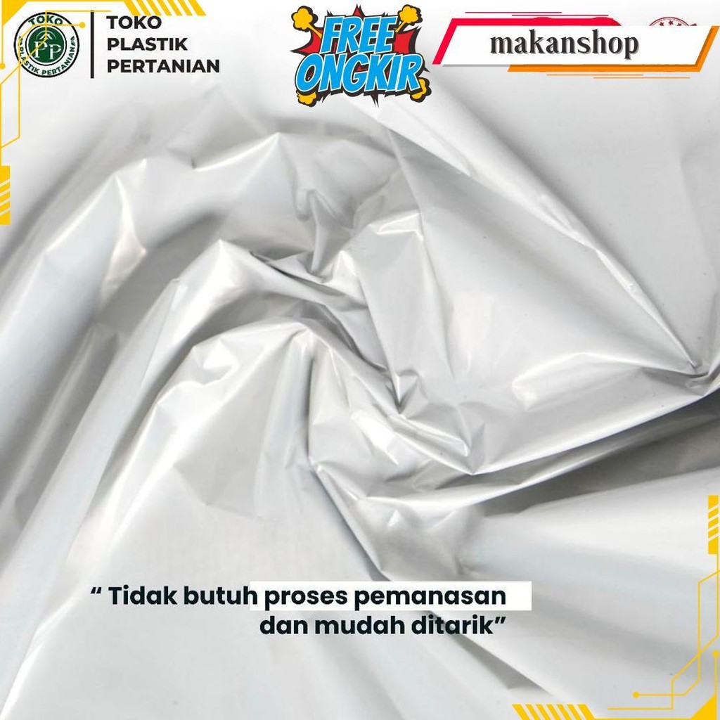 Plastik Mulsa Perak 1 Roll 8 Kg Mulsa Grenjeng Lebar 80 Cm Terlaris