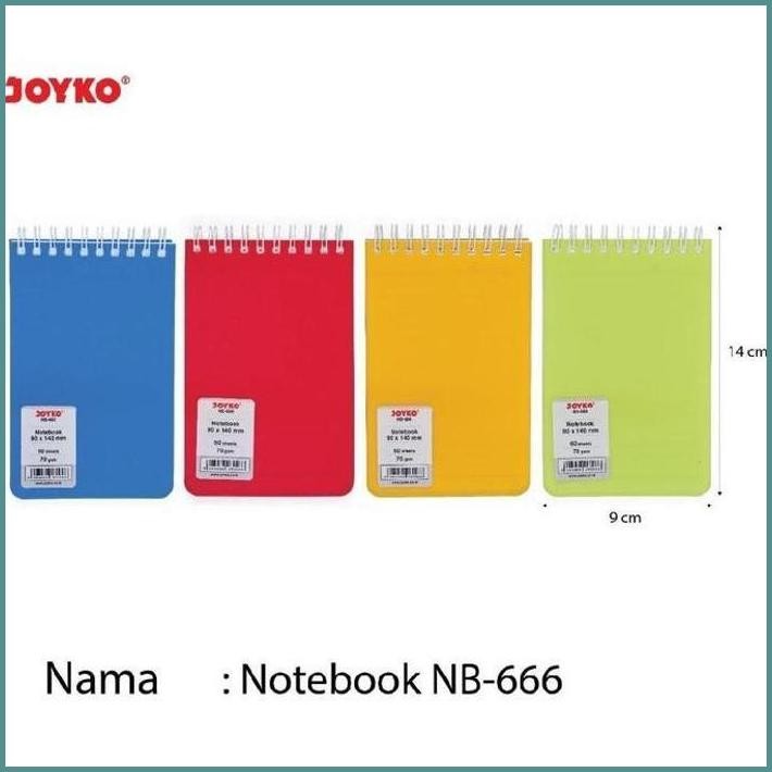

STOCK NEW JOYKO NOTE BOOK NOTEBOOK AGENDA BUKU SAKU RING SPIRAL NB-666 9X14CM TERLARIS