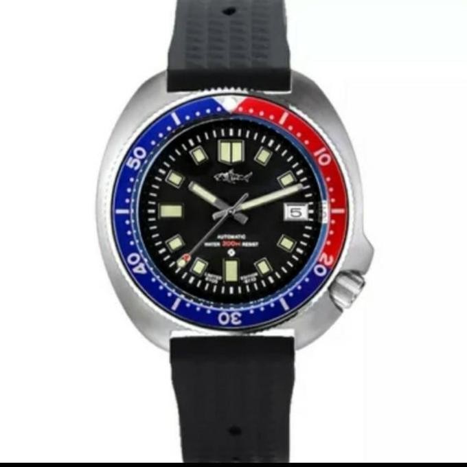 Ready  Heimdallr Sharkey NH35A Automatic Pria Diving Watch 20ATM Pepsi warna