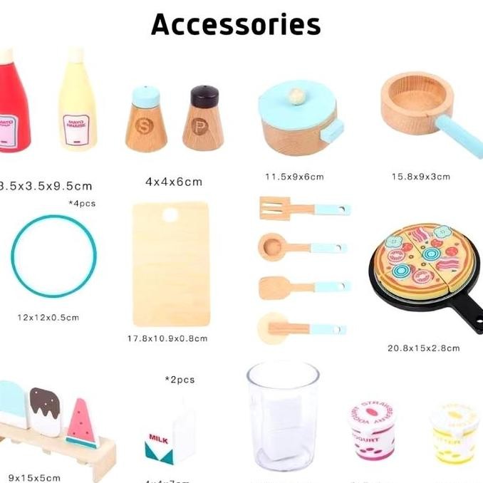 (Best) Water Kitchen Set Mainan/Wooden Kitchen Mainan/Mainan Kayu Masak Masakan/Mainan Edukasi Anak