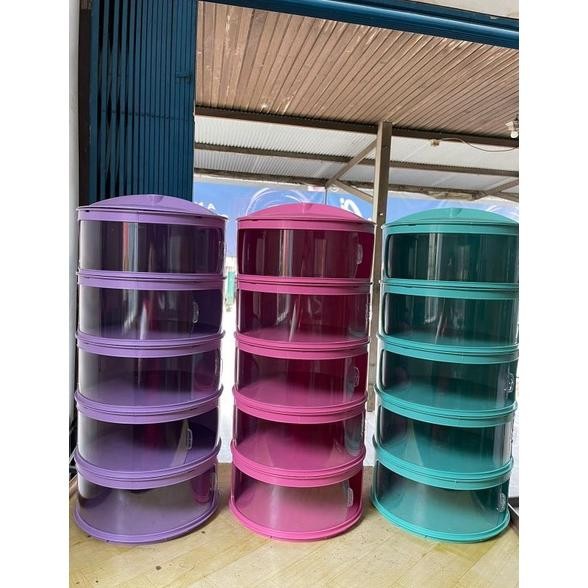 Tudung saji 5 susun/Rak penyimpanan makanan/Tempat makan susun 5