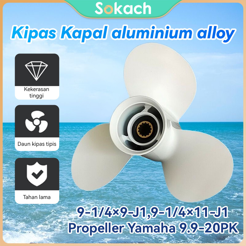 Kipas Speed Kipas Speedboat Baling Speedboat Propeller untuk Mesin Tempel Yamaha 15 PK BB