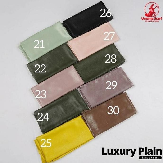 (Good) Hijab Segi Empat Syari Glitter Luxury Plain Laser Cut umama scarf