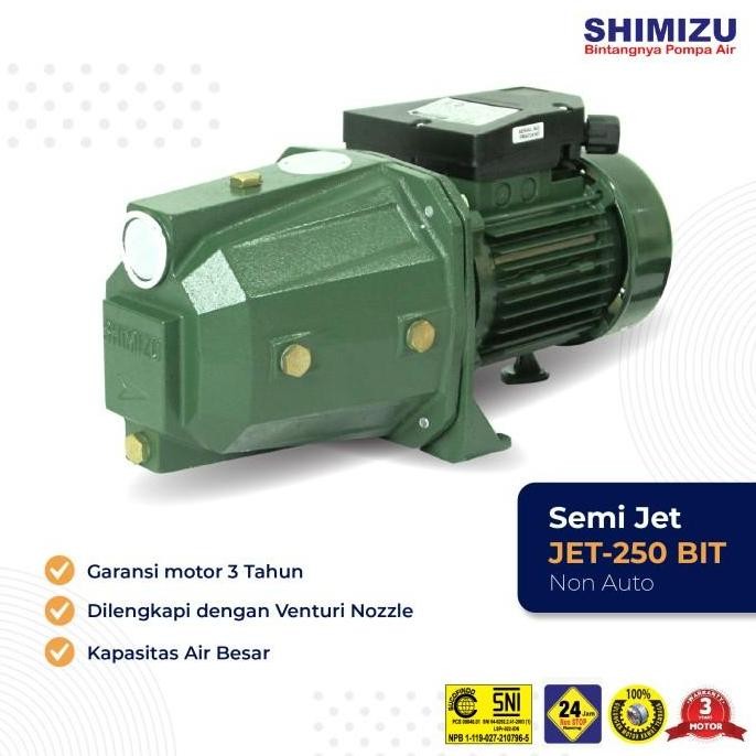 Pompa Shimizu Jet 250 Bit / Jet-250 Bit Pompa Semi Jet Pump 250 Watt