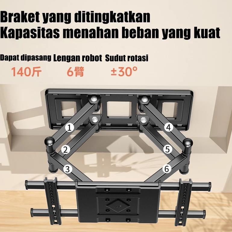 Ready Stock Zai-2530 Free Gift Bracket Tv Led 32-120 Inch Universal Smart Tv Digital Lcd Braket Flek